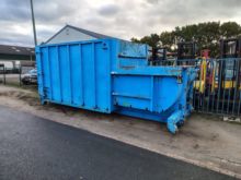 Press container with hook and