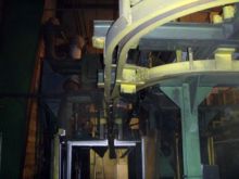 Hanger-type shot blast plant DISA
