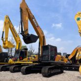中国 21tons はスニィ Sy215 クローラー掘削機を使用しました。