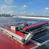 2025 太陽電池パネルの洗剤の自動装置機械太陽電池パネルのクリーニングのロボット