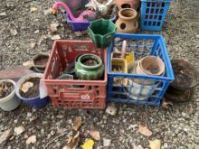 Two Crates of Planters