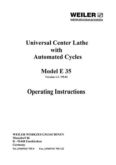 Manual for Used Weiler Machine