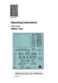 Manual for Used Index Machnine