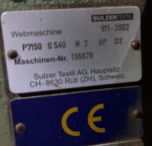 01 SULZER PROJECTILE LOOMS P7150
