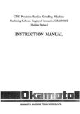 用于二手 Okamoto CNC 精密平面磨床的手册 软件交互图形