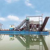 Bucket Chain Dredger River Gold
