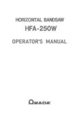 Manual for Used Amada Horizontal