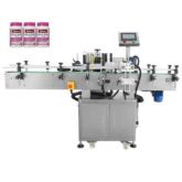 High speed flat bottle labeling