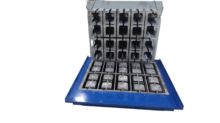 Block making machine with batching