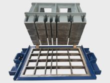 Block making machine with batching