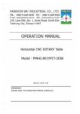 Manual for Used Parkson Wu