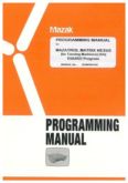 Manual for Used Mazak Machine