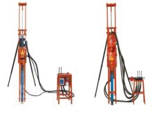 Electric and phneumatic drill rig