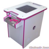 WHITE PINK COCKTAIL TABLE -