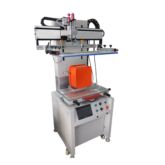 Flat precision screen printing machine with
